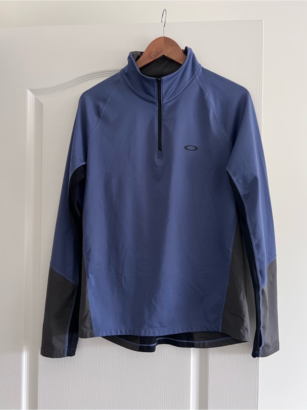 Oakley Blue and Gray Quarter-Zip Sweater